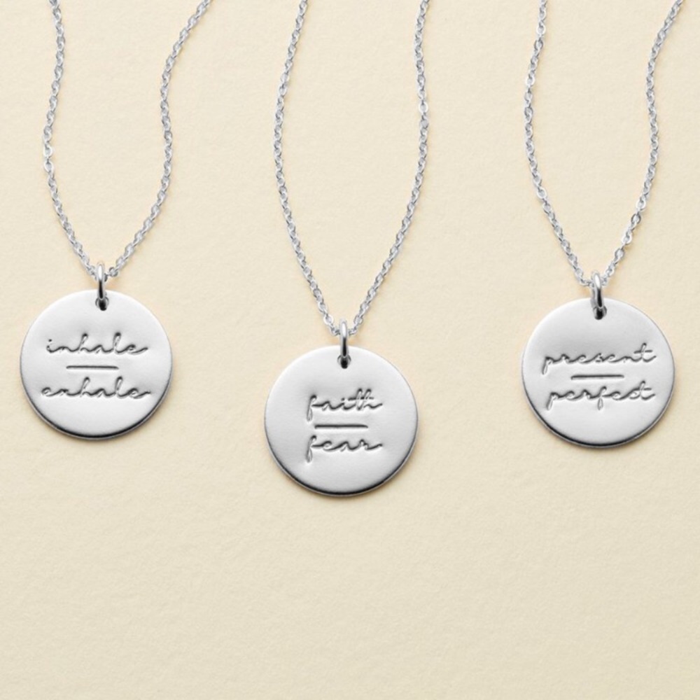 Faith | Fear Spiritual Peace Mantra Charm Necklace - Picture 14 of 15